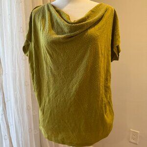 Eileen Fisher Beaded Drape Linen Top